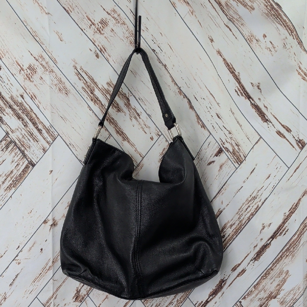 KOOBA Women’s Black‎ Pebbled Leather Hobo Shoulder Bag